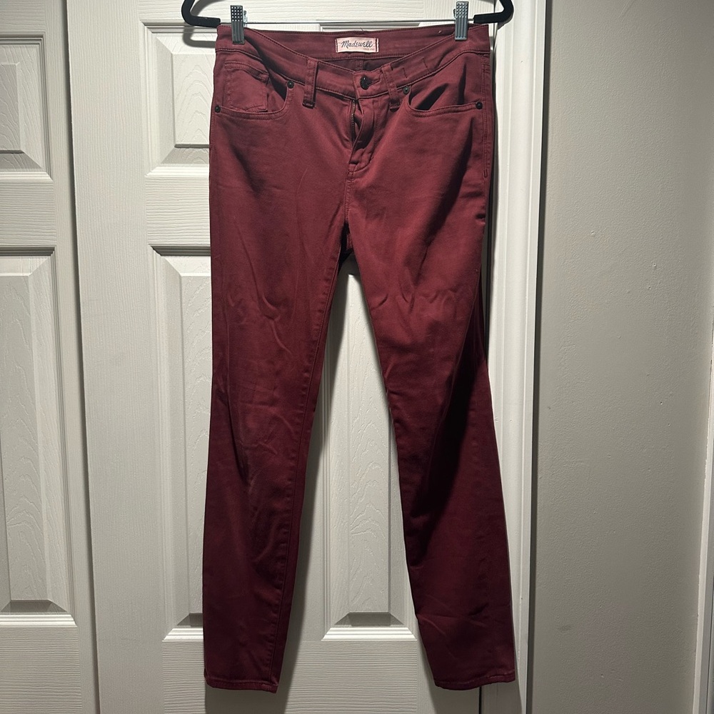 Maroon Madewell Skinny Skinny Jeans Size 28